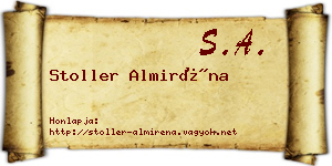 Stoller Almiréna névjegykártya